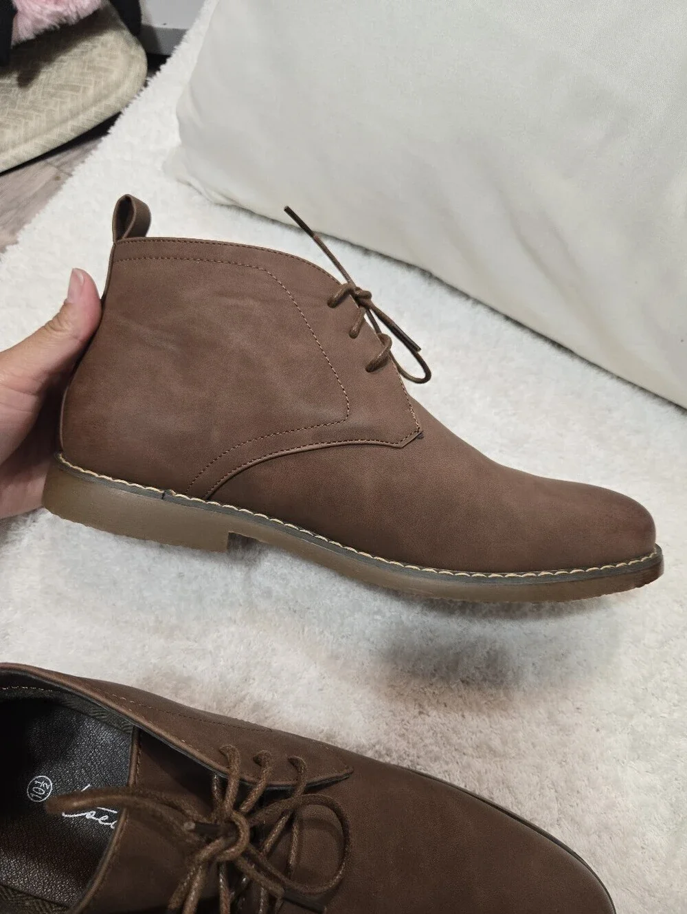 Men's Chukka Toecap 10.5 brown leather boots New